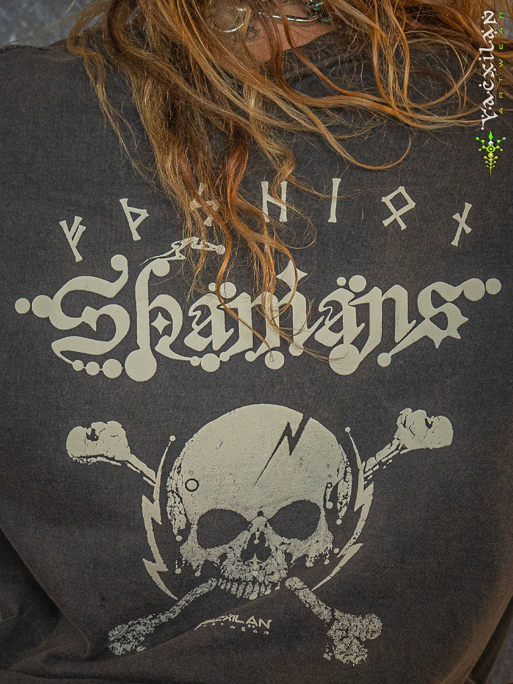 T-Shirt Oversized Men / french Teri Acidwash - Wood SHAMANS